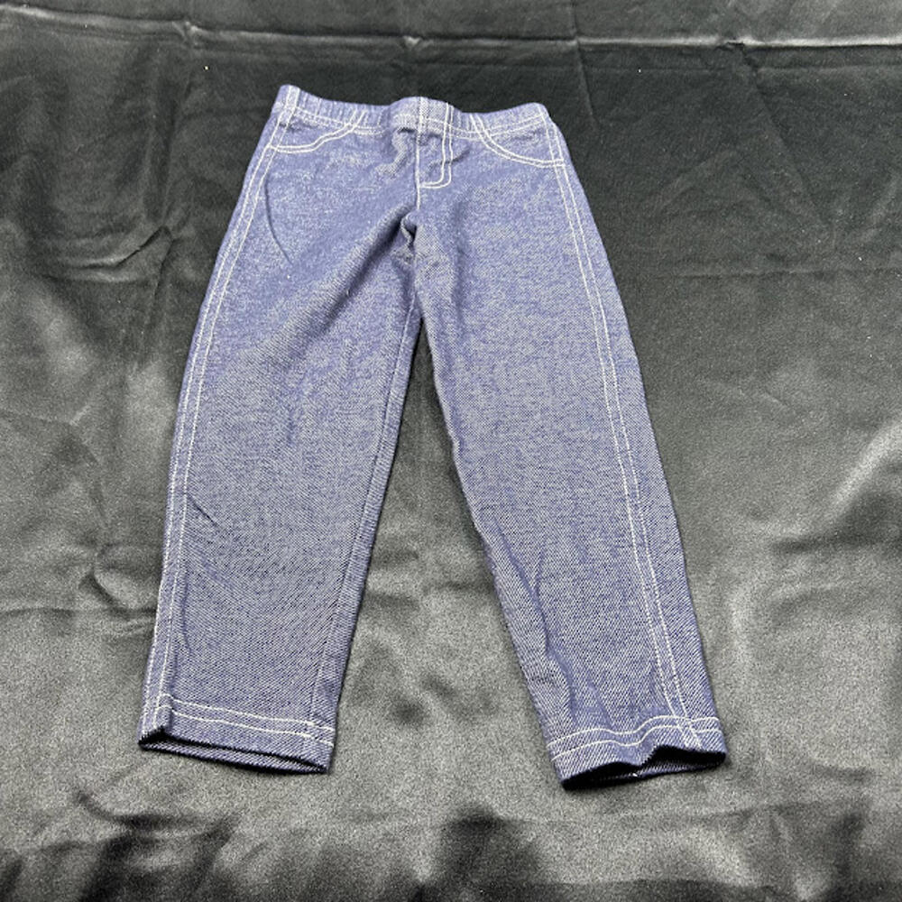Carter's‎ Girls Jeggings 4T Jean Style Yellow Trim EUC